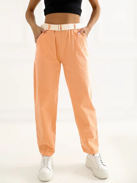 Pantaloni Dama 7/8, Conica, ITALY MODA, Portocaliu