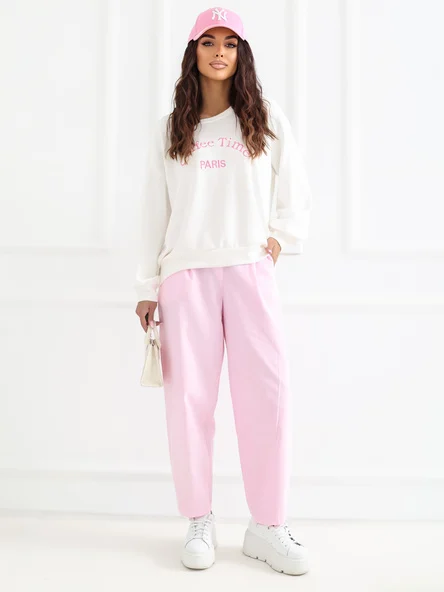 Pantaloni Dama 7/8, Conica, RUE PARIS, Roz