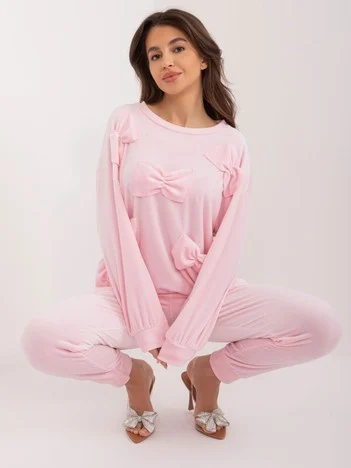 Compleu Dama Maneca lunga, Mansete elastice, ITALY MODA, Roz Casual