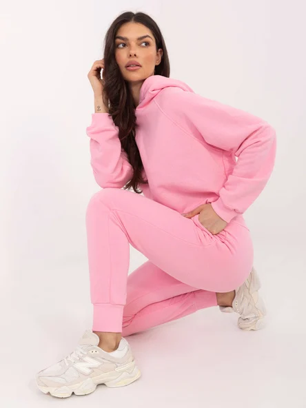 Compleu Dama Maneca lunga, Mansete elastice, BASIC FEEL GOOD, Roz Casual