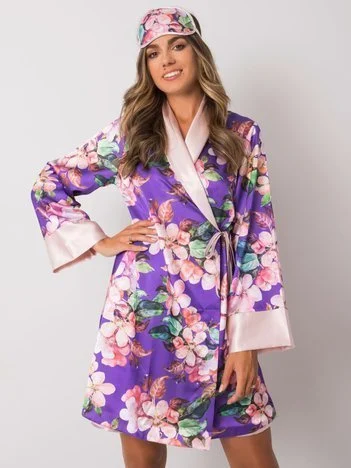 Compleu Dama Floral, Poliester, XSAPIENZA, Roz