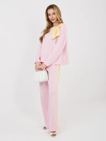 Compleu Dama Maneca lunga, Larga, RUE PARIS, Roz Casual