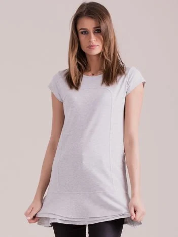 Tunica Dama Mini, Decolteu rotund, PAMUK LINE, Gri