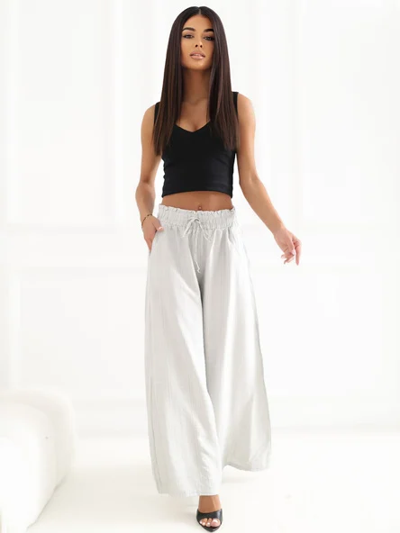 Pantaloni Dama 7/8, Larga, LUNA&MIELE, Gri