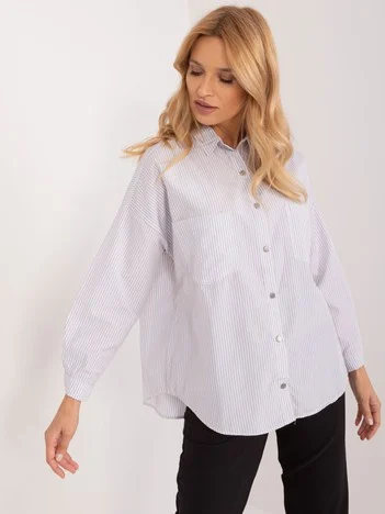 Camasa Dama Maneca lunga, Dungi, BY POMMES LIFE, Gri Eleganta Office