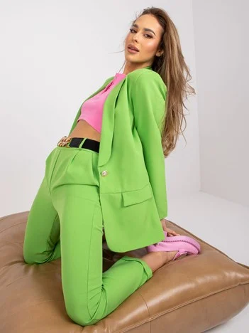 Sacou Dama Maneca lunga, Maneca lunga, ITALY MODA, Verde de Petrecere Marimi Mari