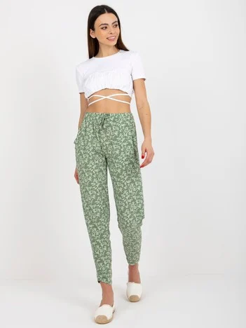 Pantaloni Dama Floral, Dreapta, Sublevel, Fistic Casual Marimi Mari