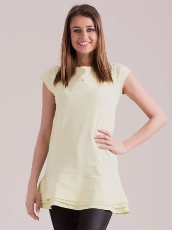 Tunica Dama Mini, Decolteu rotund, PAMUK LINE, Galben