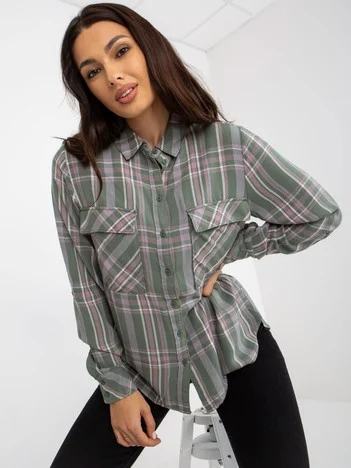 Bluza Dama Maneca lunga, Carouri, Urban Surface, Khaki Eleganta Office