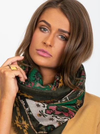 Bandana Dama Imprimat, Viscoza, Fashion Hunters, Khaki