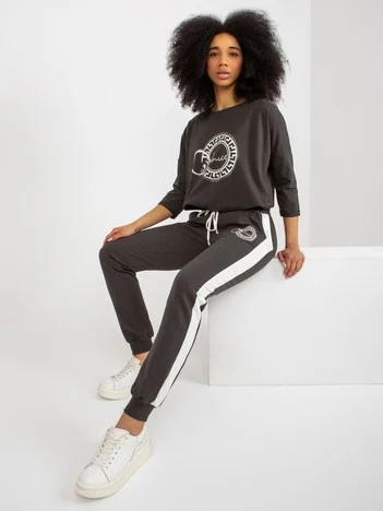 Compleu Dama Maneca 3/4, Mansete elastice, RELEVANCE, Khaki Casual