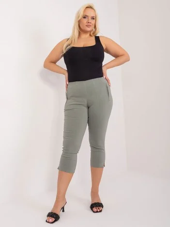 Pantaloni Dama Conica, Guler inalt, New Fashion, Khaki Eleganta Office