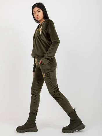 Compleu Dama Maneca lunga, Mansete elastice, RELEVANCE, Khaki Casual