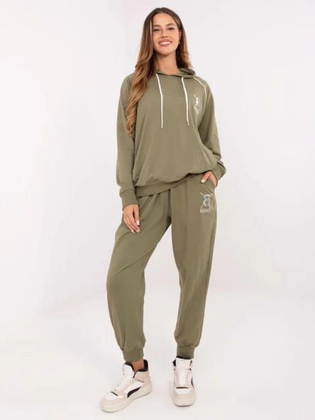 Compleu Dama Maneca lunga, Mansete elastice, RELEVANCE, Khaki Casual