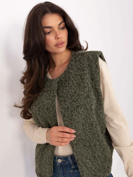 Vesta Dama Fara maneci, Imprimat, RUE PARIS, Khaki Casual