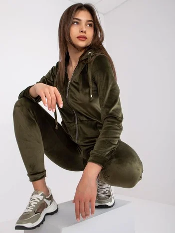 Compleu Dama Maneca lunga, Decolteu cu gluga, RELEVANCE, Khaki