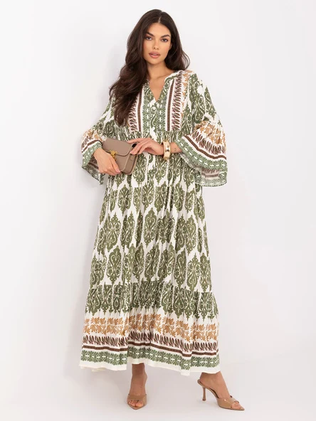 Rochie Dama Maxi, Oversize, ITALY MODA, Khaki de Vara
