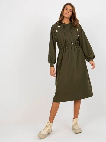 Rochie Dama Maxi, Lejera, RELEVANCE, Khaki Eleganta Office