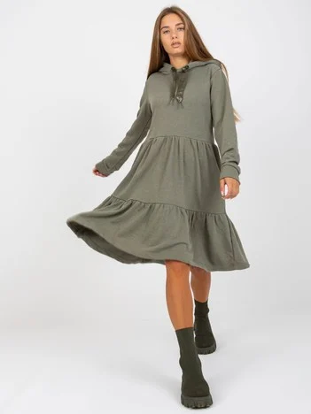 Rochie Dama Maxi, Lejera, Fresh Made, Khaki Eleganta Office