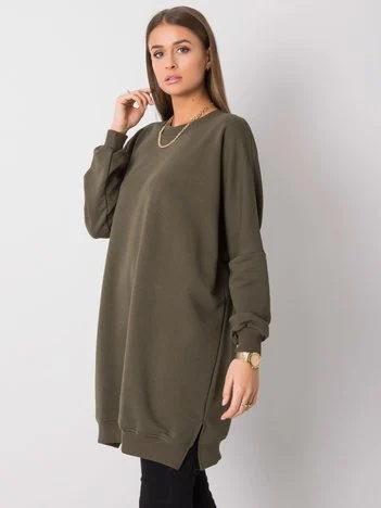 Rochie Dama Midi, Decolteu rotund, RELEVANCE, Khaki Casual