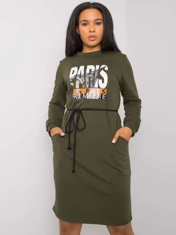 Rochie Dama Mini, Imprimat, LAKERTA, Khaki Casual