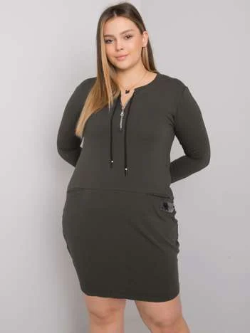 Rochie Dama Maxi, Rochie dreapta, RELEVANCE, Khaki Eleganta Office