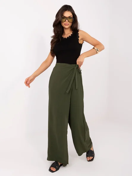 Pantaloni Dama Lunga, Larga, Miss kimery, Khaki Eleganta Office
