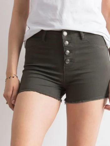 Pantaloni Scurti Dama Dreapta, Guler inalt, Miss Anna, Khaki Casual
