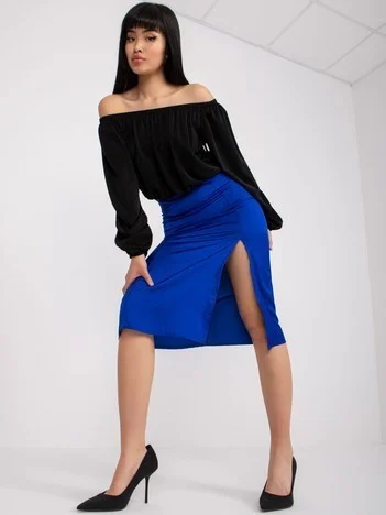 Fusta Dama Midi, Elegant, RUE PARIS, Cobalt de Petrecere