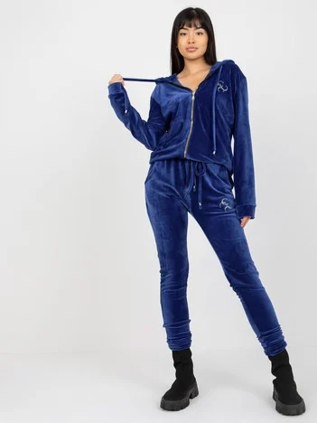Compleu Dama Maneca lunga, Mansete elastice, RELEVANCE, Cobalt Casual