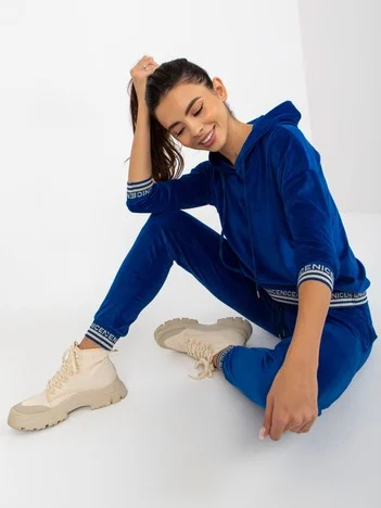 Compleu Dama Maneca 3/4, Mansete elastice, RELEVANCE, Cobalt Casual