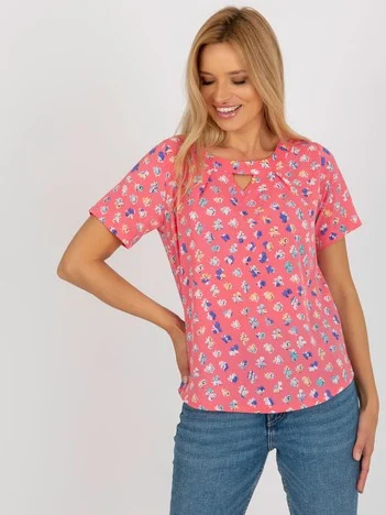 Bluza Dama Mini, Floral, LAKERTA, Coral Eleganta Office