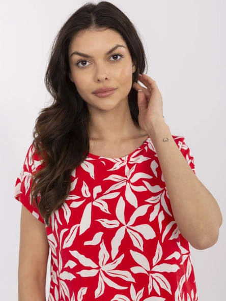 Bluza Dama Mini, Decolteu rotund, Sublevel, Coral Casual Marimi Mari