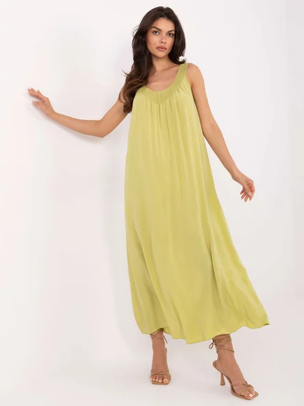 Rochie Dama Midi, Oversize, Och Bella, Lime de Vara