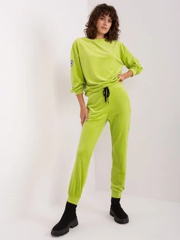 Compleu Dama Maneca lunga, Dreapta, ITALY MODA, Lime Casual