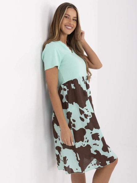 Rochie Dama Mini, Animal print, ITALY MODA, Menta de Vara