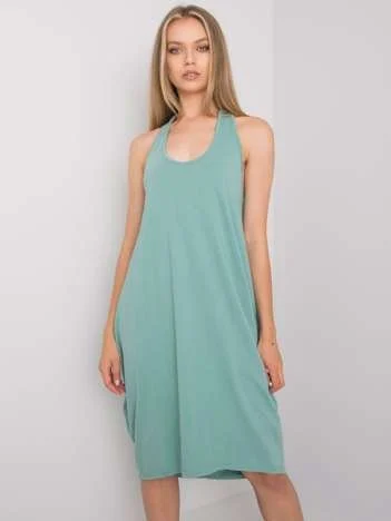 Rochie Dama Midi, Decolteu rotund, Och Bella, Menta Casual