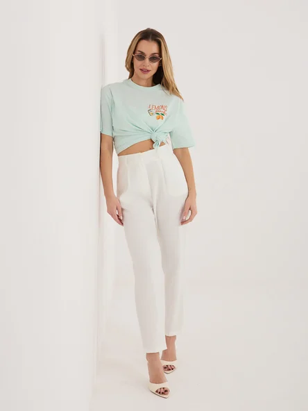 Tricou Dama Mini, Decolteu rotund, Sublevel, Menta Casual