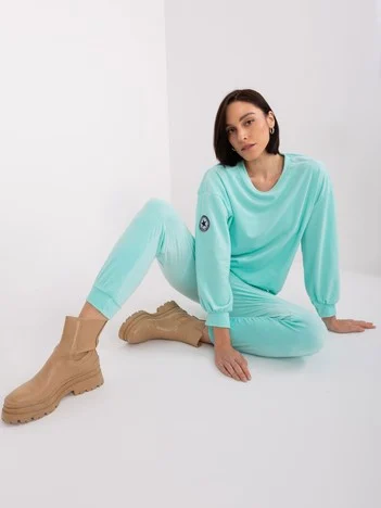 Compleu Dama Maneca lunga, Mansete elastice, ITALY MODA, Menta