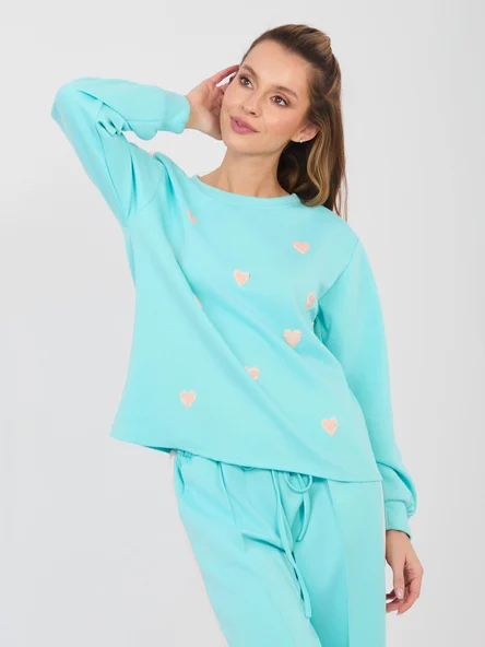 Compleu Dama Maneca lunga, Imprimat, RUE PARIS, Menta Casual