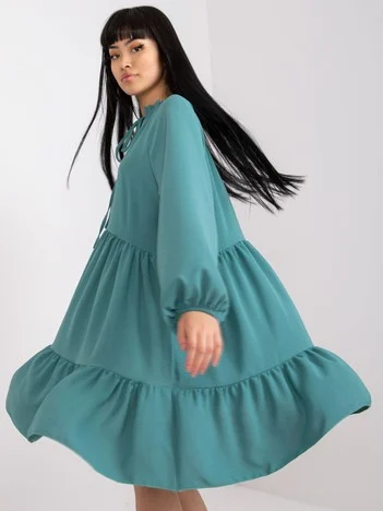 Rochie Dama Maxi, Lejera, ITALY MODA, Verde Eleganta Office