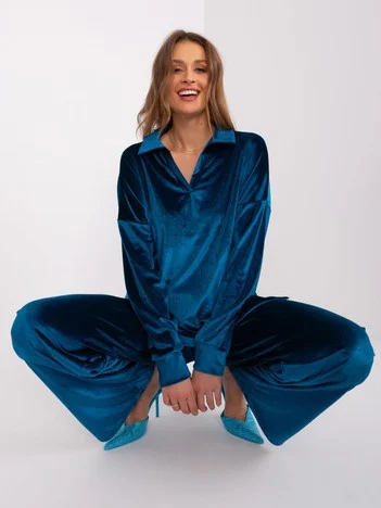 Compleu Dama Maneca lunga, Larga, LAKERTA, Verde Eleganta Office