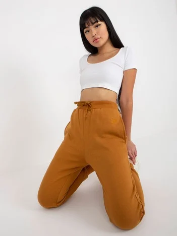 Pantaloni Dama Mansete elastice, Guler inalt, Mayflies, Maro Casual Marimi Mari