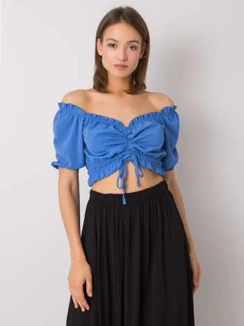 Bluza Dama Mini, Boho, RUE PARIS, Albastru Casual