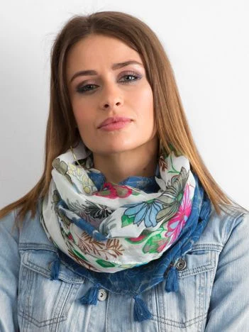 Bandana Dama Floral, Viscoza, Fashion Hunters, Albastru