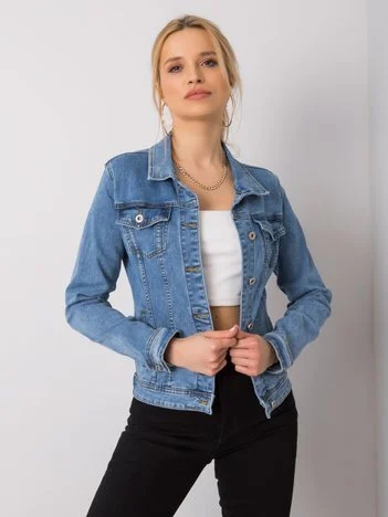 Jacheta Dama Mini, Maneca lunga, Denim Innovative Desing, Albastru de Vara