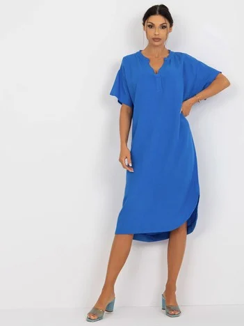Rochie Dama Midi, Oversize, Och Bella, Albastru de Vara