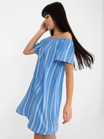 Rochie Dama Mini, Dungi, Fresh Made, Albastru de Vara