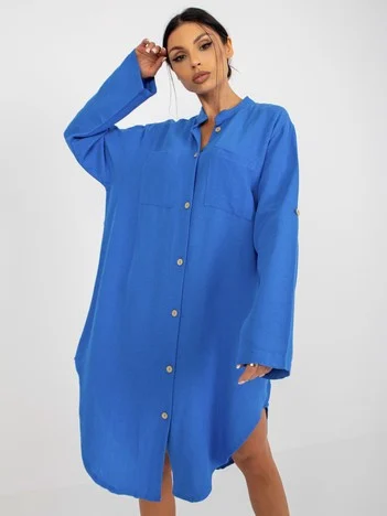 Rochie Dama Maxi, Oversize, Och Bella, Albastru de Vara