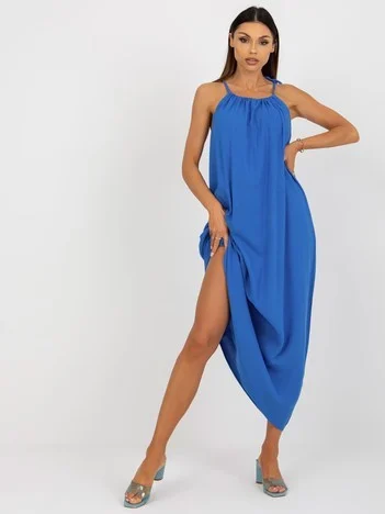 Rochie Dama Maxi, Oversize, Och Bella, Albastru de Vara